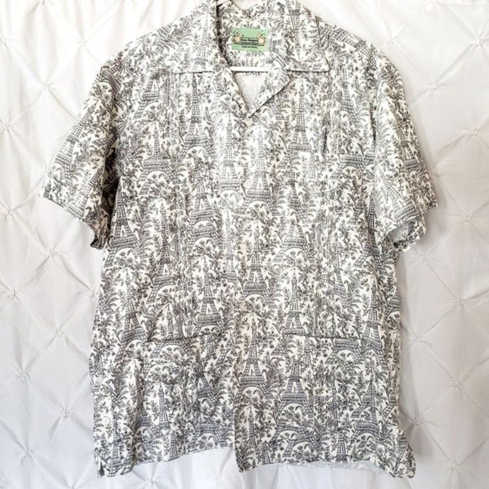 Handmade Guayabera short sleeve San Angel sz 40